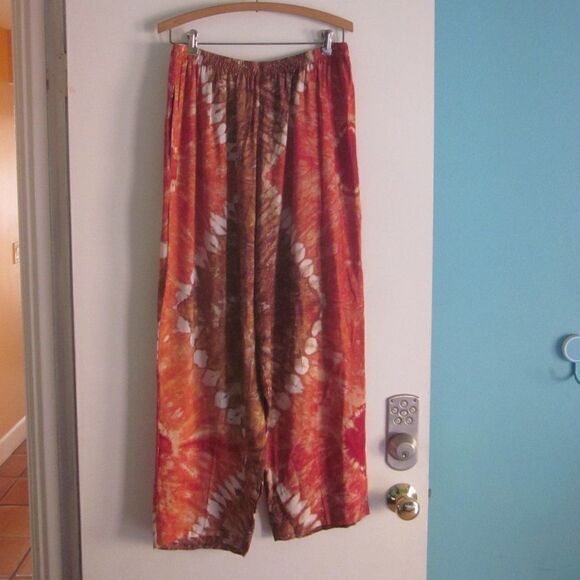 O.K. Mike Womens One Size Pull On Elastic Waist Loungewear Resort Pants O/S - Picture 6 of 11